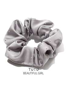 3 pièces/Set Chouchou en satin de diamant en tissu pour femmes, élégant et délicat. Élastique élevé, sans dommage pour les cheveux. Attaches pour cheveux de base mode élégante. Convient à une utilisation quotidienne.