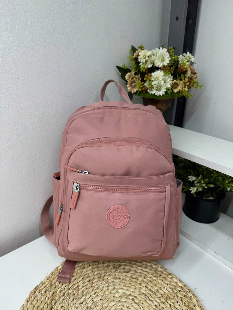 Large Backpack 5 Compartments Durable Travel Gym Work College - Pink - View 1