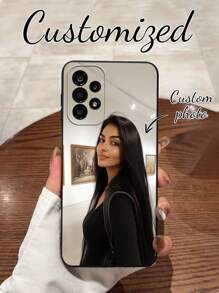 1 pieza Funda de teléfono suave con foto personalizada, compatible con iPhone 16/16 Pro/16 Plus/16 Pro Max, S25 Ultra y otros modelos, ideal para el Día de San Valentín, parejas, niños, mascotas