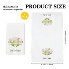 1Pc Custom Text Kitchen Towel Kitchen Utensils Floral Custom Towel Farmhouse Dish Towel Kitchen Dishwashing Hand Tea Towel Kitchen Drying Dish Towel For Kitchen Restaurant Dining Table