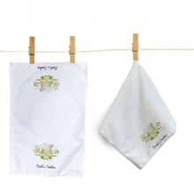 1Pc Custom Text Kitchen Towel Kitchen Utensils Floral Custom Towel Farmhouse Dish Towel Kitchen Dishwashing Hand Tea Towel Kitchen Drying Dish Towel For Kitchen Restaurant Dining Table