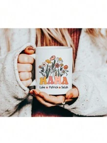 Custom Mama Mug, Mama Mug With Kids Names, Mother's Day Coffee Mug, Mother's Day Gift For New Mom Gift, Baby Shower Gift, Pregnancy Gift Valentine's Day Gift, Valentines, Gift For Her, Gift For Him, Gift For Mum, Gift For Friends, Home Decor, Decoration, Personalized Gift, Custom Gift - White - View 2