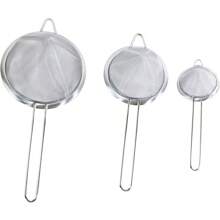 3 pièces – 8 cm, 10 cm, 12 cm, cuillère en acier inoxydable, cuillère passoire, cuillère de cuisine.