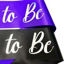 2 piezas Faja "Novia que será" y faja "Novio que será", suministros para despedida de soltera, regalos para fiesta de compromiso, fajas para fiesta de ducha nupcial, decoraciones para despedida de soltero - Multicolor - Ver 3