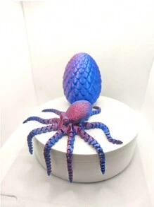 2 pièces Ensemble imprimé en 3D Costume œuf poulpe, costume œuf et poulpe - Jouet costume œuf et poulpe imprimé en 3D, décoration multifonctionnelle intérieure et extérieure, figurine décorative, cadeau de fête - sans alimentation requise - Multicolore - Voir 14