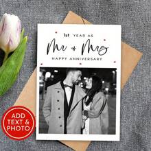 1 张贴心、个性化照片卡，带信封 - 非常适合结婚纪念日、节日和家庭聚会 - 彩色 - 查看 6