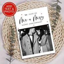 1 张贴心、个性化照片卡，带信封 - 非常适合结婚纪念日、节日和家庭聚会 - 彩色 - 查看 7