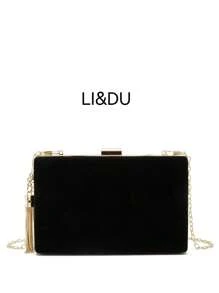 Cadou de Ziua Îndrăgostiților, Geantă la modă cu ciucuri cu sclipici pentru petrecere de seară și nuntă