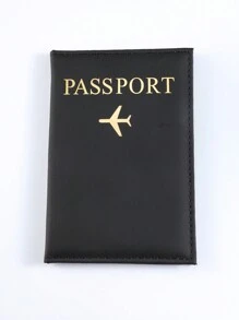 2pcs Customized Name Couple Passport Holder, PU Material With Foil Stamping Map & Letter Design, Simple Style Travel Essential, For Oversea Business Trip & Outdoor Adventure - Black+White - View 6