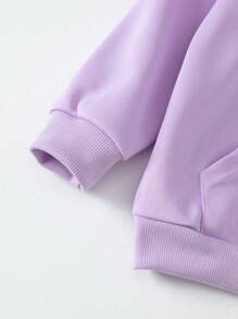 Angry Birds 新款愤怒的小鸟女孩秋冬时尚大眼印花休闲连帽运动衫，有趣的眼睛图形设计，运动舒适，非常适合户外运动，是送给年轻女孩的绝佳礼物 - 淡紫色 - 查看 8