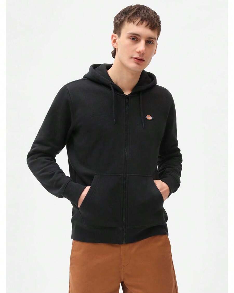 Dickies Oakport Zip Hoodie Black - Black - View 1