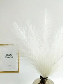 43cm/16.93inch White Faux Pampas Grass Artificial Reeds Fluffy Artificial Fake Flower Boho Decor For Wedding Party Decoration, Home Living Room Bedroom Decor, Vase Arrangement, DIY Photoshoot Props,Fake Plants,Spring, Summer, Weddings Decor,Room,Desk,Garden Decor,Room Decoration Stuff