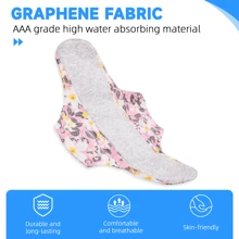 4 opakowania wielokrotnego użytku podpasek menstruacyjnych dla dorosłych, zmywalne, wodoodporne, szczelne, z warstwą antybakteryjną grafenu, 8,26 * 10,62 cala wielokrotnego użytku miękkie podpaski menstruacyjne dla kobiet (różowe) - Różowy - Zobacz 5