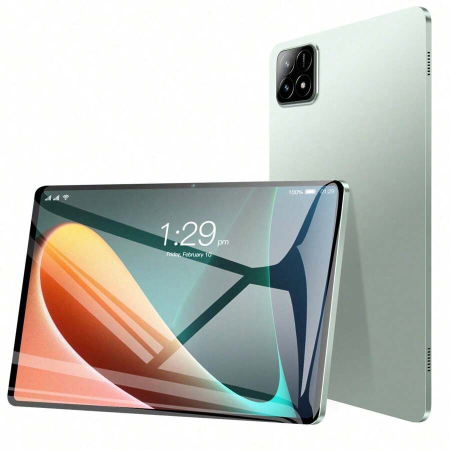 10-Inch Tablet Android 14 Tablet, Octa-Core Tablet, 6GB RAM, 64GB ROM, 128GB Extended, 5000mAh, 1280x800 High Definition Touchscreen, 5 Million Pixels + 8 Million Pixels, WiFi, Dual Cameras - màu xanh lá - Xem 1