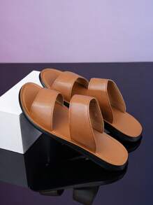 新款夏季男士拖鞋时尚休闲沙滩凉鞋平底拖鞋，适合青少年夏季休闲或户外运动或度假旅行或毕业礼物或生日礼服配饰 - 2501 - 查看 24