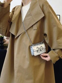 Koreańska modna torebka dla kobiet Omen 2024 Nowa prosta motyl mała kwadratowa Ba G Chic Feeling łańcuszek na ramię Cross-Body Mini B Ag