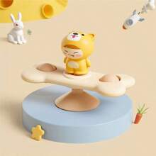 1pc Cute Cartoon Suction Cup Toy, Children's Educational Rattle Spinning Top Bath Toy, Perfect Gift For Boys And Girls, Christmas, Halloween, Thanksgiving (Random Color Accessories)