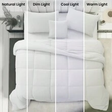 Lux Decor 5 Pc Comforter Set | Opulent Design | Includes Comforter, Bed Skirt, Decor Pillow Shams, 2 Pillow Shams (Twin Includes 1) | All Seasons Comforter | Pillow Cases And Shams | Elevate Bedroom Ambiance | Graduation Gifts, Home Decor, Back-To-School Gift, Luxury Bedding Set, Elegant Comforter Set, Soft Plush Comforter, Valentine's Day Romantic Bedroom, Spring Bedding Set, Complete Bed In A Bag, Matching Decor, Elegant Design, Luxury Look, Gift Set Idea, Guest Bedroom Ready, Modern Bedroom Style, Easy Bedroom Refresh, All-Inclusive Bedding, Everyday Bedding, Classic Style, Home Essentials - trắng - Xem 3