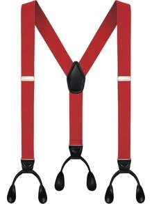 Tirantes ajustables de 3.5 cm de ancho con botones para hombres Moulen, para usar con atuendos de salida, bodas, fiestas y como accesorios de disfraz de Halloween