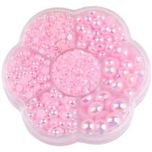 AB Colors, 5000pcs/1Box, 2MM-10MM,7 Sizes Mixed, Nice Flatback Half Round Pearls Rhinestones, Multi Colors Crystal Gems Non HotFix DMC Jewelry Beads Stones Diamond 3D Pattern Design Accessories Glitter Manicure Decal Decorations For Clothes,Bag,Shoes,Cups,Phone Covers,Handicrafts,Diy Trim. - Multicolor - View 30