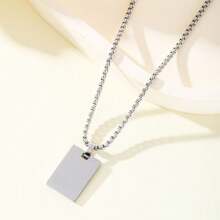 Collares personalizados para parejas de acero inoxidable con barra de identidad con nombre grabado con láser, regalo de aniversario