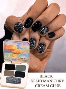 一套Y2K果冻指甲油套装，固体凝胶指甲油调色盘，4/5/9色柔滑乳霜套装，红色和黑色、粉色、绿色，配有美甲刷，持久固体凝胶指甲油，高光泽多色凝胶指甲油，凝胶指甲油颜色，适合情人节美甲、法式美甲、美甲艺术，需要底油和封层，UV凝胶指甲油 - 彩色 - 查看 21