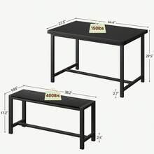 Juego de mesa de comedor para 4 personas, mesa de cocina con bancos para espacios pequeños, apartamento