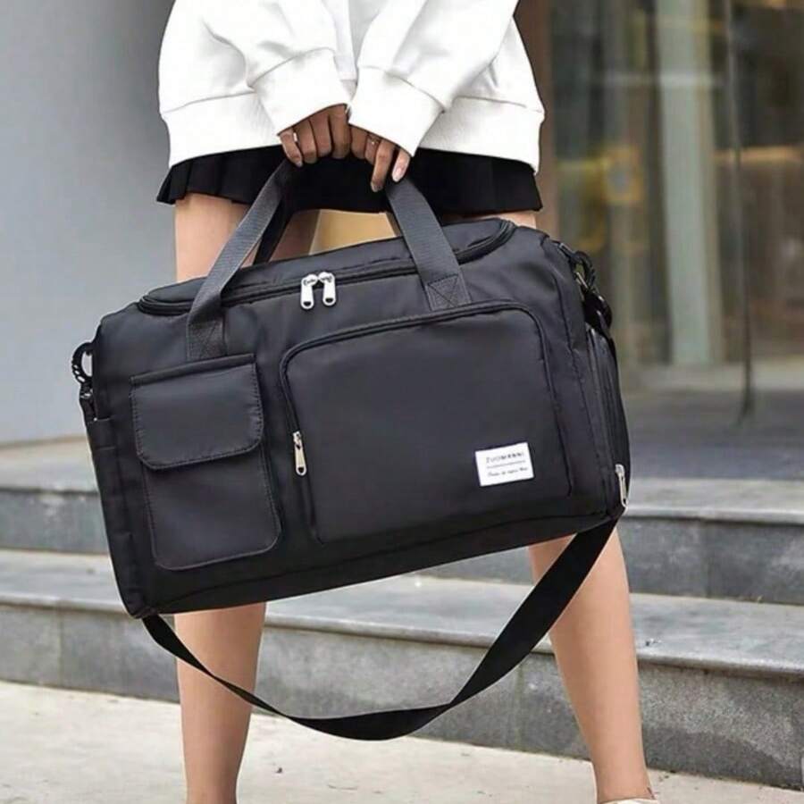 Bolsas Bolsa De Viagem Multifuncional Dobrável De Grande Capacidade Impermeável bolsa para viagem bolsa viagem BOLSA MALA 8206 - Preto - Visão 1