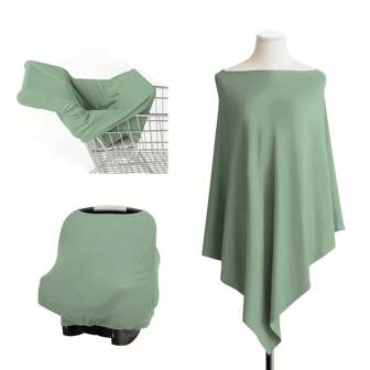 1 件弹性透气哺乳罩衫母乳喂养隐私哺乳罩母乳喂养多功能哺乳披肩婴儿喂奶罩多用途柔软隐私斗篷