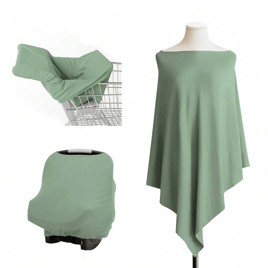 1 Stück dehnbare, atmungsaktive Stillschutzabdeckung für mehr Privatsphäre beim Stillen, vielseitige Stillschal für Babyfütterung, weiche Privatsphäre Poncho