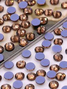 1440pcs/Bag SS12 Multi Color Glass Strass Stone Flatback Hotfix Rhinestones With Glue , 3mm Round Flat Back Hotfix Rhinestone For Clothing Shoes Hats Decoration - SS12(1440pcs/bag) - View 10