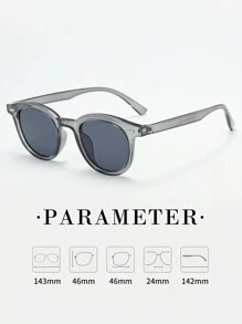 1pc Cat Eye Small Frame Fashion Glasses, High-Quality Personalized Minimalist Fashion Glasses, Suitable For Party, Casual, Travel, Beach, Daily Wear - Transparent Gray Film - View 3