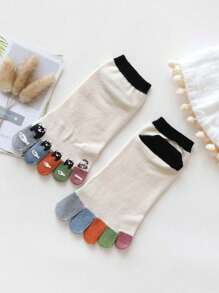 Calcetines de mujer y niña personalizados con dedos separados, calcetines para zuecos, calcetines con estampado de animales, calcetines de estilo, calcetines deportivos, calcetines de longitud media, calcetines suaves de mujer, calcetines de tela de mujer, calcetines lindos, calcetines de niña, calcetines holgados, calcetines de moda