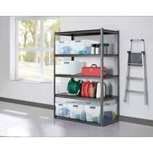 Gorilla 5-Shelf Heavy Duty Z-Beam Steel Shelving Unit 48"W X 24"D X 72"H Black - 彩色 - 查看 2