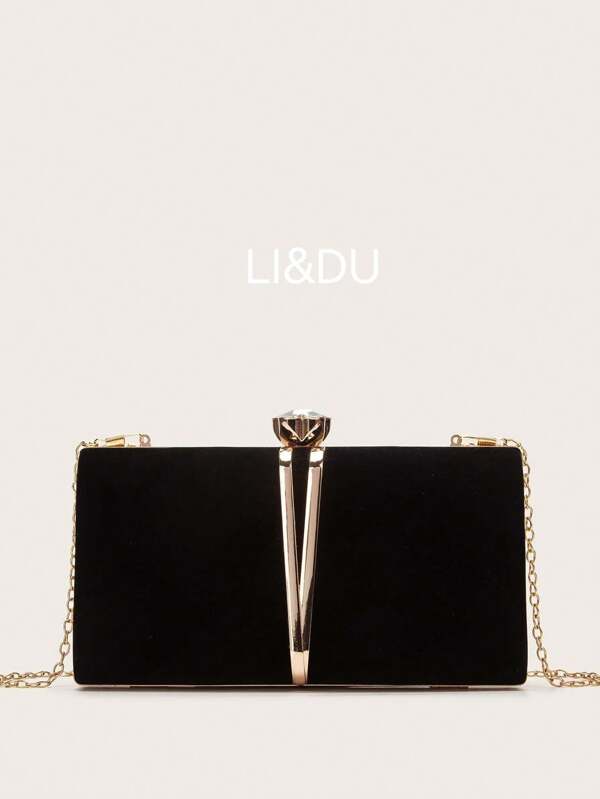 Metallic Decorated Versatile & Practical Clutch Bag, Evening Handbag