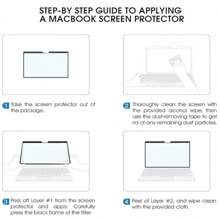 [1片]适用于Macbook屏幕的防蓝光膜，PET材质软膜，磁吸式可移除屏幕膜，防眩光磨砂膜，易于安装，触控灵敏
