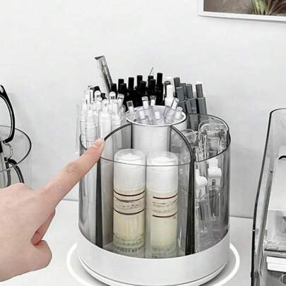 قطعة واحدة منظم مكتبي دوار كبير السعة لتخزين القرطاسية، حامل أقلام متعدد الوظائف للمكتب والمدرسة