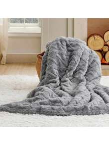 Luxury Faux Rabbit Fur Shawl Blanket - Soft, Warm And Cozy For Sofa, Bed, Office And Traveling Outdoors - Multifunctional Gift For All Seasons Suitable For All Kinds Of Festivals