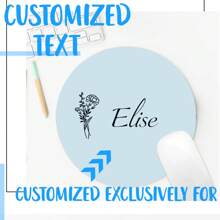 Personalized Office Decor Mouse Pad, Custom Name Mousepad, Custom Mouse Pad, Round Or Rectangle Mouse Pad, Coworker Gift, Home Office Decor Back To School