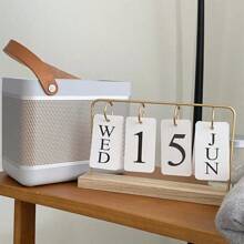 Creative Calendar Mini DIY Desktop Calendar, Office Desktop Decoration, Holiday Decoration Calendar - Apricot - View 4