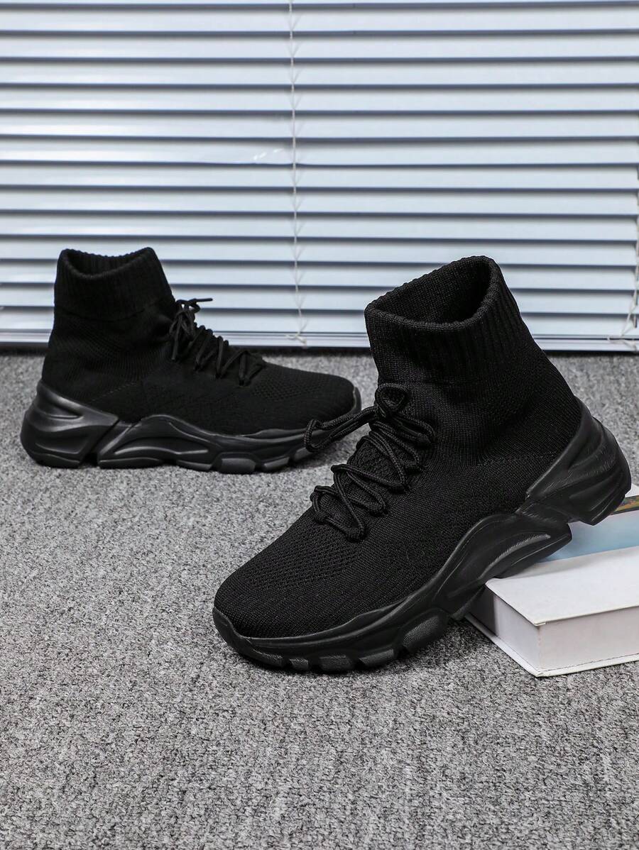 Men's Casual Versatile Comfortable Slip-On Shoes, Easy To Wear And Take Off, Non-Slip And Wide, Suitable As Holiday Gifts, Vacation Wear, Unisex Minimalist Couple Shoes - 黑色 - 查看 1