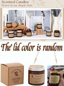 经典大罐香味蜡烛，单芯香薰蜡烛，燃烧时间超过 60 小时，送给朋友的圣诞礼物，新年礼物，生日礼物，送给男朋友和女朋友的情人节礼物 - 彩色 - 查看 10