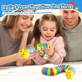 1pc Stress Relief Caterpillar Sensory Toy, Soft Fingertip Snail, Sensory Toy Set For Adults, Kids And Fidget Toddlers (Some Colors Ship Randomly)