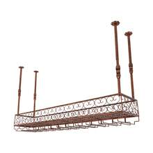 YUNRUX Hanging Wine Rack With Glass Holders For Ceiling Mount - Multicolor - View 7