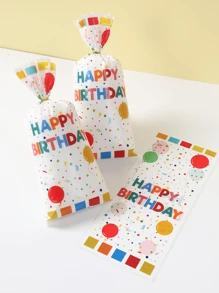 100 chiếc/gói Túi quà sinh nhật có dây buộc, đồ dùng đóng gói quà sinh nhật, túi đựng bánh kẹo, quà tặng tiệc tùng, đồ trang trí tiệc, trang trí nhà cửa, trang trí phòng. - Sinh nhật - Xem 7