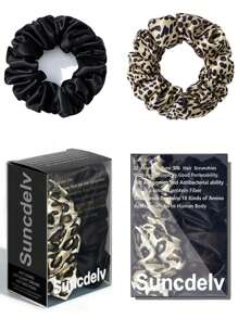 2条装 100% 天然真丝纯色发圈 高品质发绳 女士大号发圈 发饰 宽度 3.5厘米 (22姆米) 发绳 马尾辫头饰 - 彩色 - 查看 31