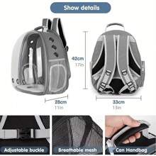NetHong Astronaut Window Dog Cat Pet Travel Bag Carrier Breathable Transparent Backpack - Grey - View 7
