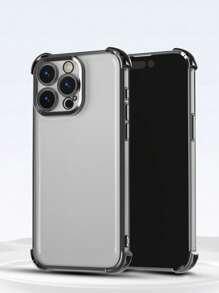 1pc Transparent Four Corner Shockproof Silicone Case, Electroplated Thickened Clear Phone Case Compatible With Iphone 16/16 Pro Max/16 Pro/16 Plus/11/12/13/15 Pro Max, P30 Lite, Tecno Spark, A18, A17, Honor 70, Moto, Redmi 13, A14, A15, A55, A54, S22 S23 S24 Ultra, C30, C20, C55, Poco X3, 13C, 12C