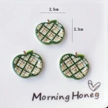 10pcs Cute Apple Shape Buttons, Accessories For Hair, Shoes, Clothes Decoration