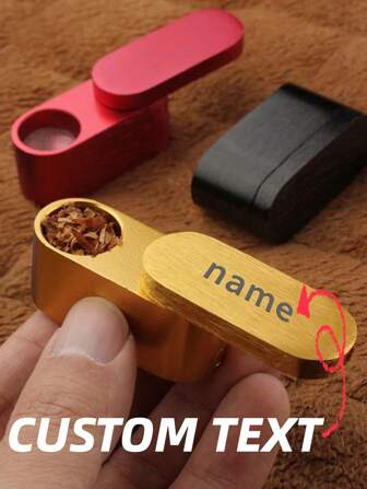 Pipa para fumar tabaco hecha a mano de forma tradicional, accesorios de fumar saludables en miniatura plegables de metal retro